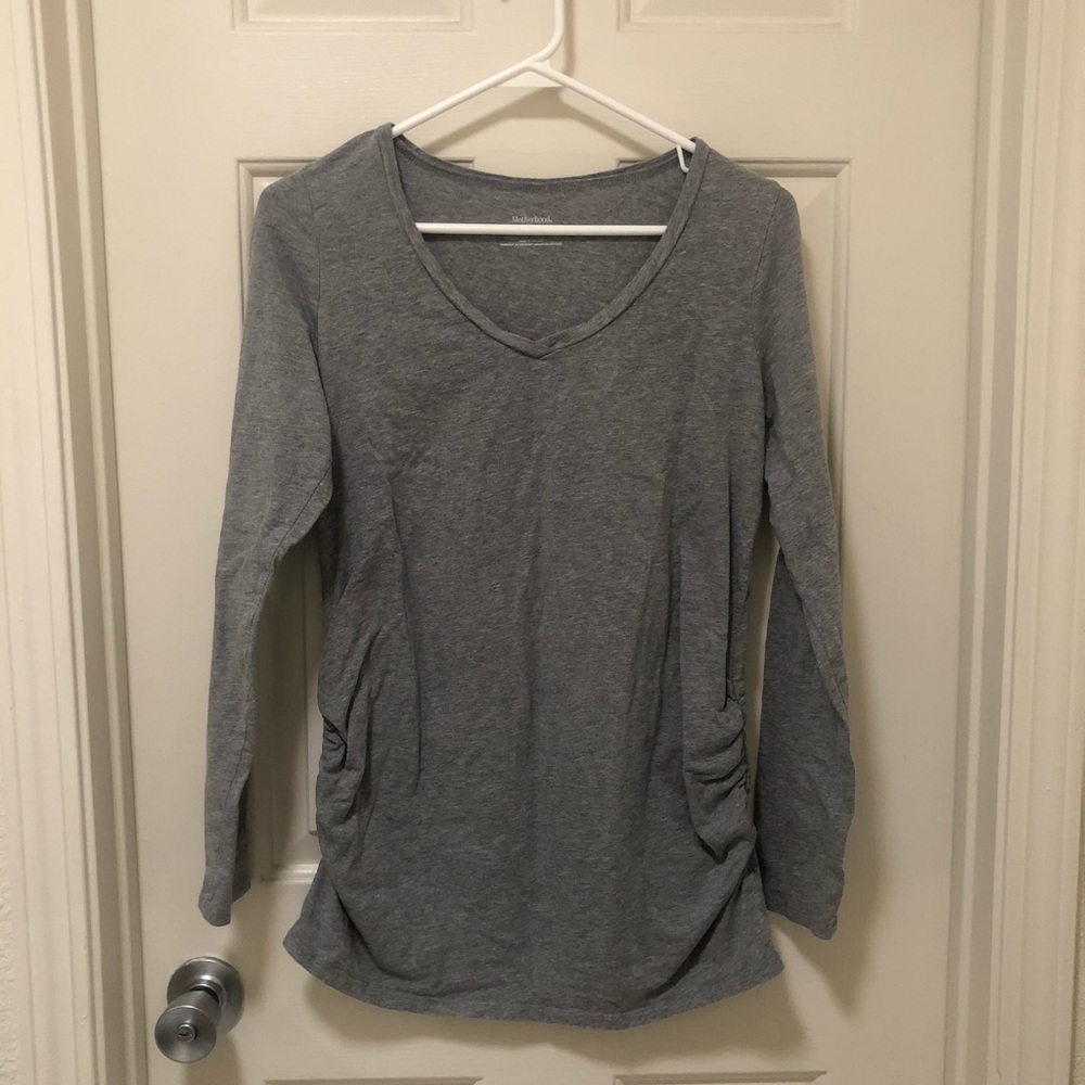 💗MATERNITY Long-sleeve Gray Top